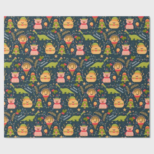 Weihnachten Geschenkpapier (Flach)