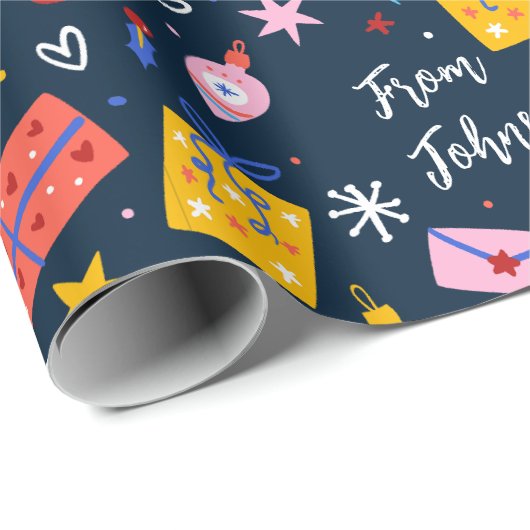 Weihnachten Geschenkpapier (Rolleneckpunkt)