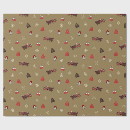 Weihnachten Geschenkpapier (Flach)