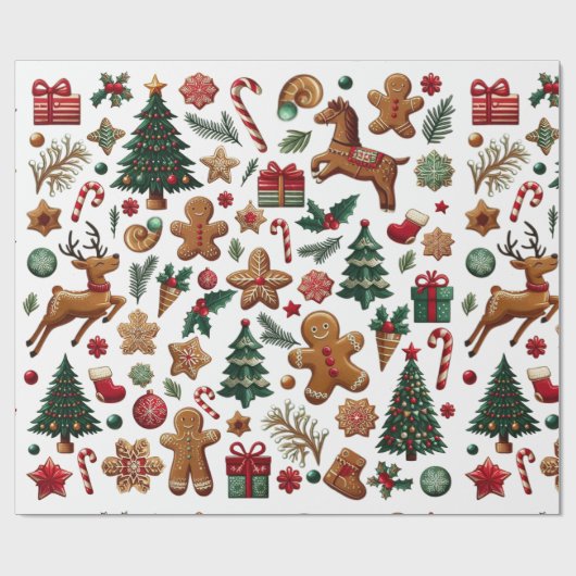 Weihnachten Geschenkpapier (Flach)
