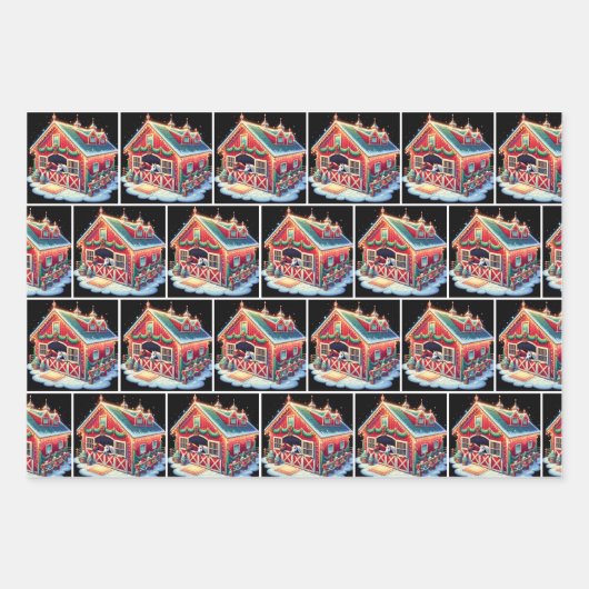 Weihnachten Geschenkpapier Set (Vorderseite 3)