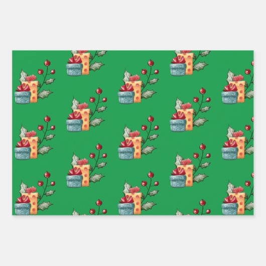 Weihnachten Geschenkpapier Set (Vorderseite 2)