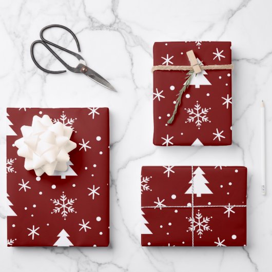 Weihnachten Geschenkpapier Set (Vorderseite)