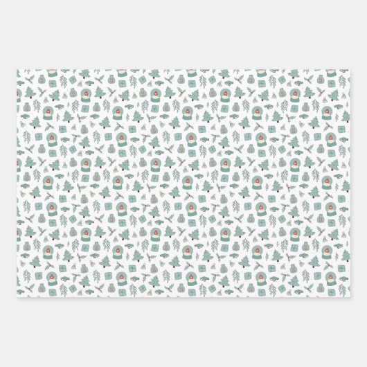 Weihnachten Geschenkpapier Set (Vorderseite 3)