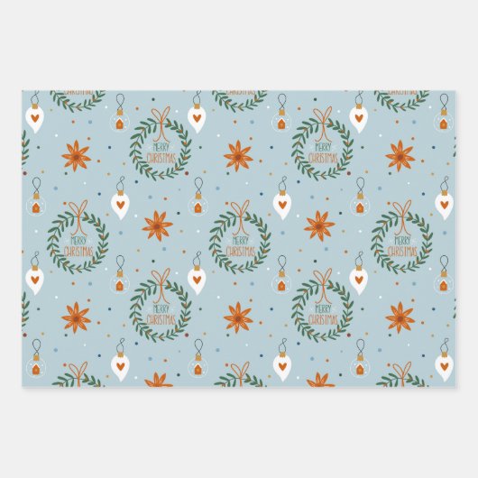 Weihnachten Geschenkpapier Set (Vorderseite)