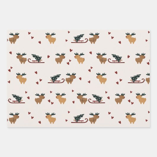 Weihnachten Geschenkpapier Set (Vorderseite 2)