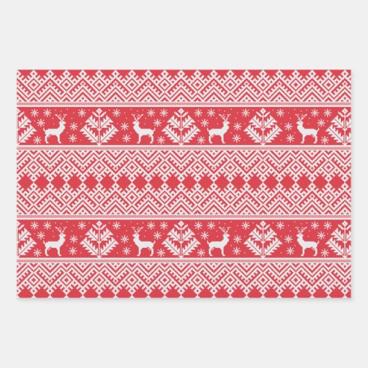 Weihnachten Geschenkpapier Set (Vorderseite)