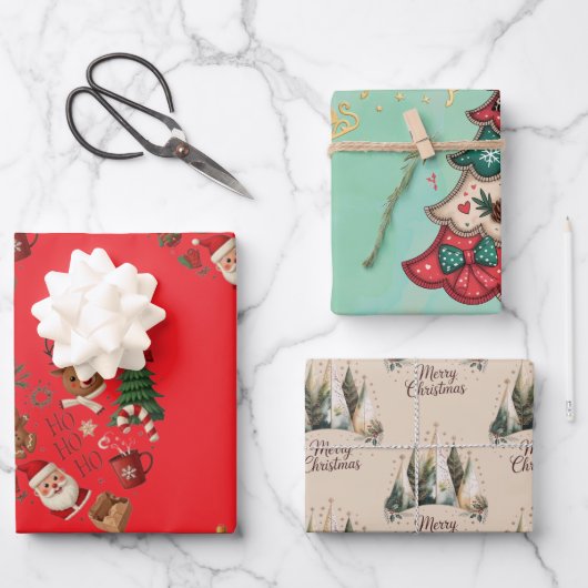 Weihnachten geschenkpapier set (Vorderseite)