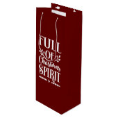 Weihnachten Geschenktüte Für Weinflaschen (Vorderseite Schrägansicht)