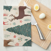 Weihnachten Geschirrtuch (Viertel Falte)