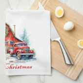 Weihnachten Geschirrtuch (Viertel Falte)