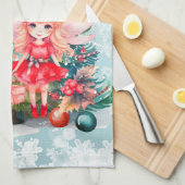 Weihnachten Geschirrtuch (Viertel Falte)