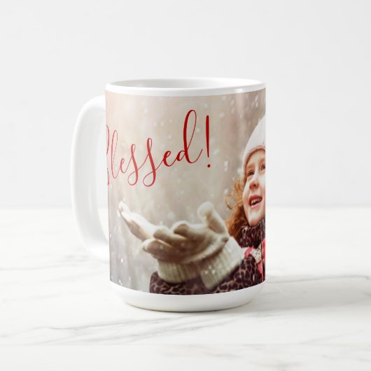 Weihnachten gesegnet - Foto Tasse (Vorderseite Links)