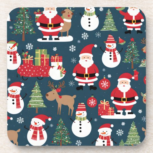 Weihnachten Getränkeuntersetzer (Vorderseite)