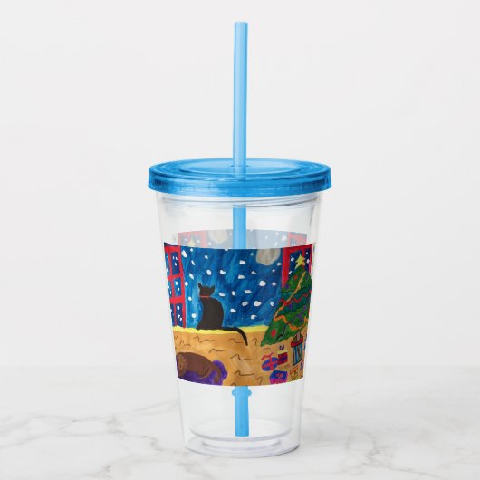 Weihnachten gewartet acryltrinkbecher (Vorderseite)