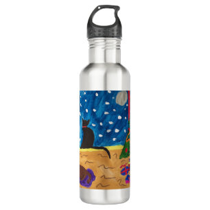 Weihnachten gewartet edelstahlflasche