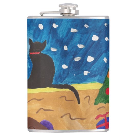 Weihnachten gewartet flachmann (Vorderseite)