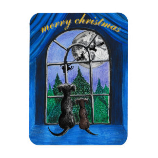 Weihnachten "gewartet für Santa" Magnet