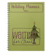 Weihnachten Gewartet für Santa Tree Urlaubsplaner Notizblock (Vorderseite)