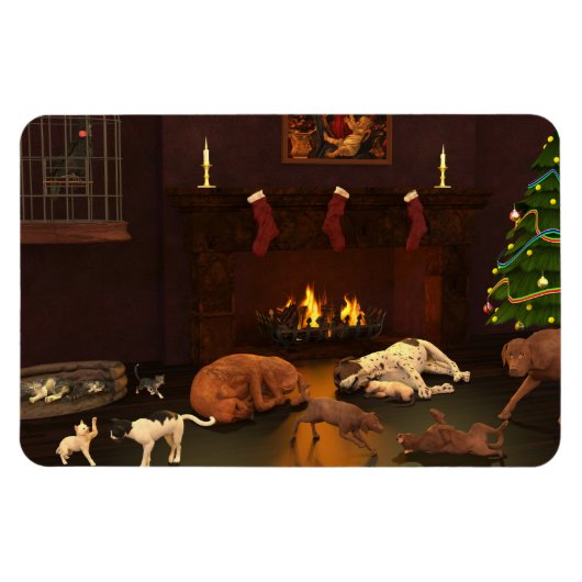 Weihnachten gewartet magnet (Horizontal)