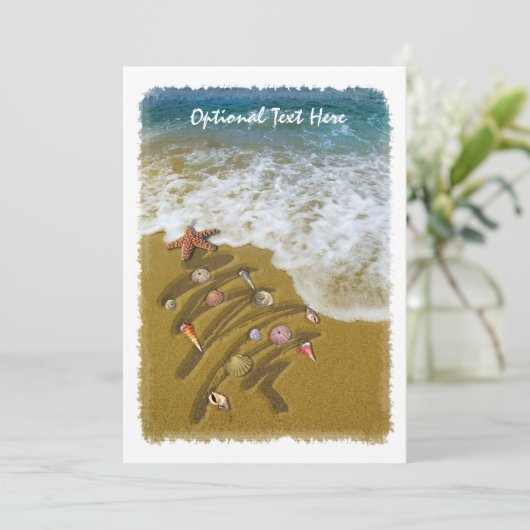 Weihnachten gewaschen oben auf Ufer Einladung (Stehend Vorderseite)