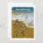 Weihnachten gewaschen oben auf Ufer Einladung (Vorne/Hinten)