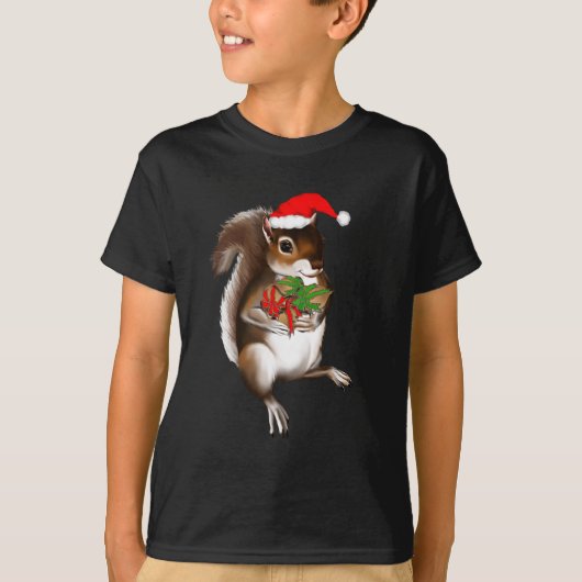 Weihnachten-Gezeiten-Eichhörnchen-Shirt T-Shirt (Vorderseite)