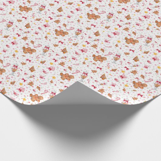 Weihnachten Gingerbrei Man Wrapping Paper Geschenkpapier (Ecke)