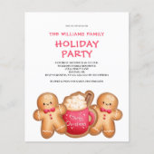 Weihnachten Gingerbret Kakao Einladung Flyer (Vorne)