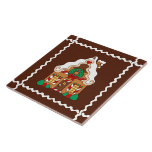 Weihnachten Gingerbrett Haus Küche Trivet Geschenk Fliese