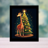 Weihnachten Giraffe Offiziellen BaumTopper Funny T Acrylschild (Neutral)