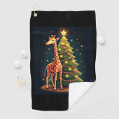 Weihnachten Giraffe Offiziellen BaumTopper Funny T Golfhandtuch (Insitu)
