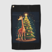 Weihnachten Giraffe Offiziellen BaumTopper Funny T Golfhandtuch (Vorderseite)