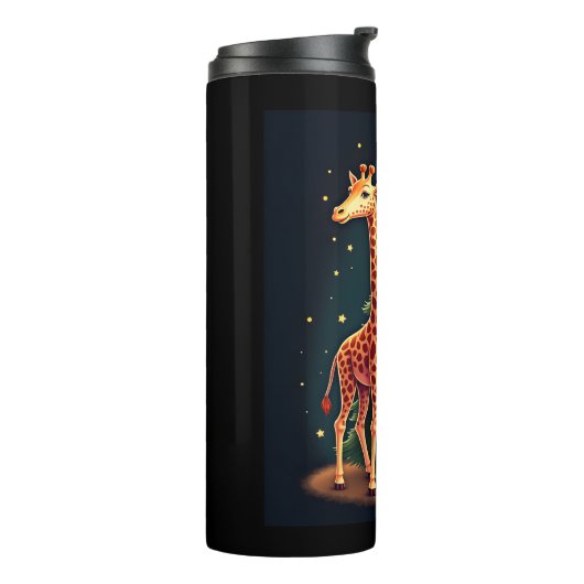 Weihnachten Giraffe Offiziellen BaumTopper Funny T Thermosbecher (Nach links gedreht)