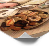 Weihnachten - Girl Baking Cookies Poster (Ecke)
