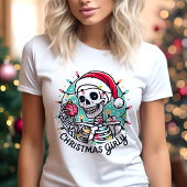 Weihnachten Girly Skeleton Spaß Urlaub Tri-Blend Shirt