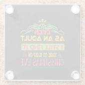 Weihnachten Glasuntersetzer (Rückseite)