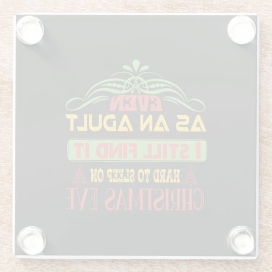 Weihnachten Glasuntersetzer (Rückseite)