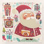 Weihnachten Glasuntersetzer (Vorderseite)