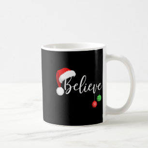Weihnachten glaube an den Weihnachtsmann lustiges Kaffeetasse