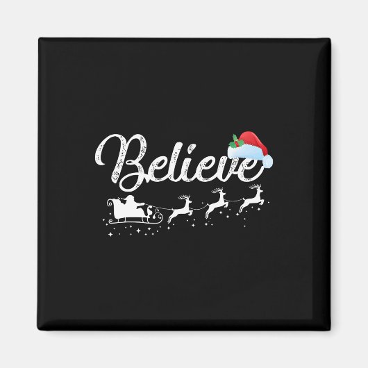 Weihnachten - Glaube an den Weihnachtsmann Magnet (Vorne)