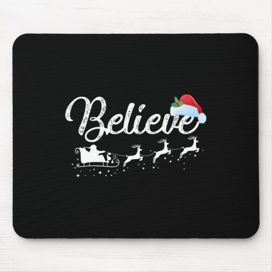 Weihnachten - Glaube an den Weihnachtsmann Mousepad (Vorne)