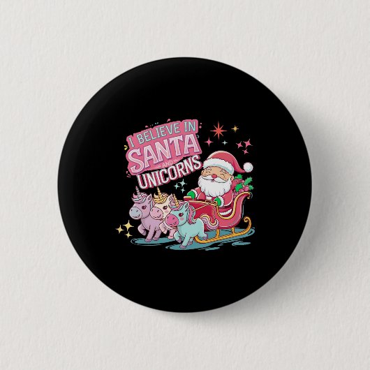 Weihnachten glaube ich an den Weihnachtsmann und E Button (Vorderseite)