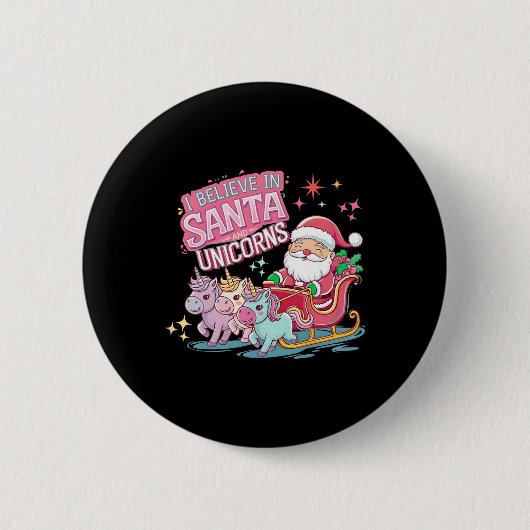 Weihnachten glaube ich an den Weihnachtsmann und E Button (Vorderseite)