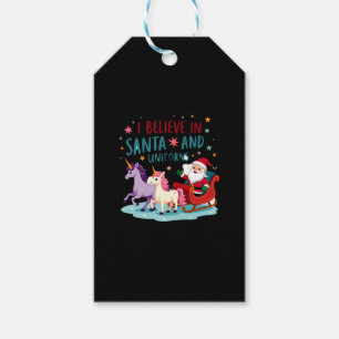 Weihnachten glaube ich an den Weihnachtsmann und E Geschenkanhänger