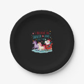 Weihnachten glaube ich an den Weihnachtsmann und E Pappteller (Vorderseite)