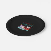 Weihnachten glaube ich an den Weihnachtsmann und E Pappteller (Schrägansicht)