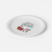 Weihnachten glaube ich an den Weihnachtsmann und E Pappteller (Schrägansicht)