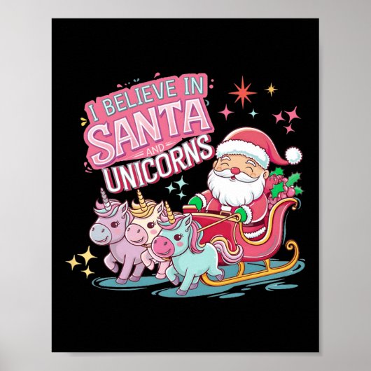 Weihnachten glaube ich an den Weihnachtsmann und E Poster (Vorne)