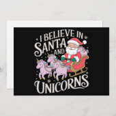 Weihnachten glaube ich an Weihnachten und Einhörne (Vorne/Hinten)